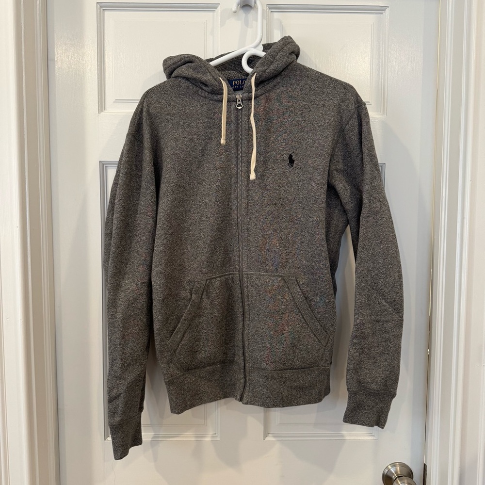 Ralph Lauren Gray Full-Zip Hoodie Sweater